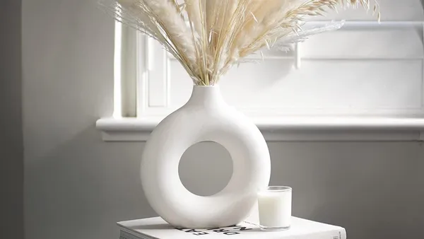 Donut_Ceramic_Vase_for_Dried_Flower-8inch_Double