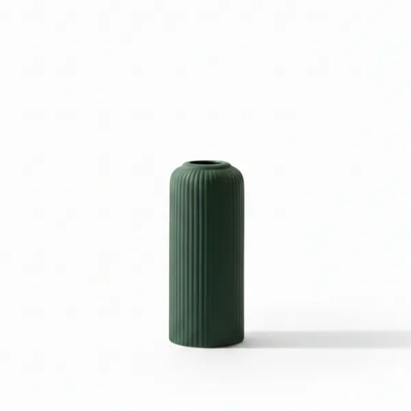 Modern_Ceramic_Flower_Vase_Dark_Green_Matt-__8"_(Medium-Without_Flower)