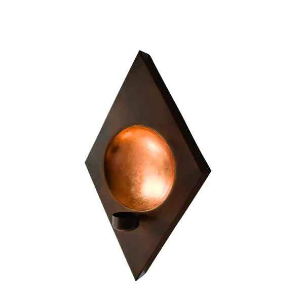 Copper_Wall_Candle_Holder_Rombus_Shape_in_Gold_Platting