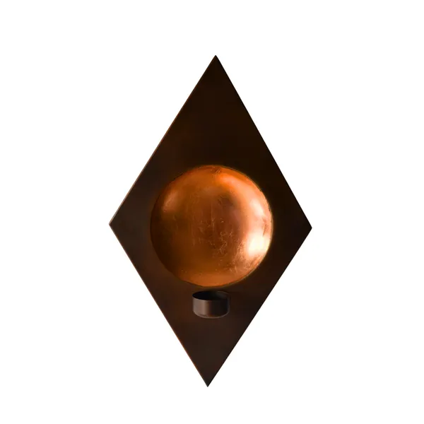 Copper_Wall_Candle_Holder_Rombus_Shape_in_Gold_Platting