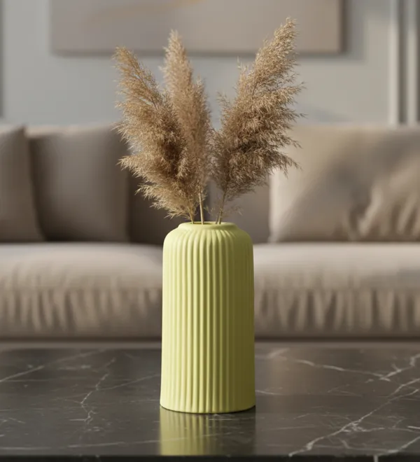 Modern_Ceramic_Flower_Vase_Yellow_Matt-_6"(Small_-Without_Flower)