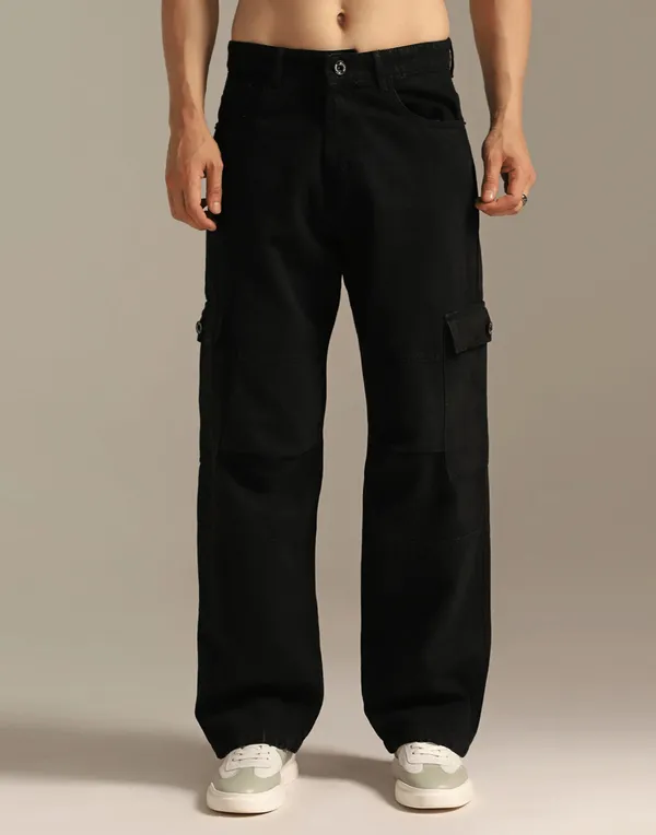 DI_LUSSO_Men_Wide_fit_cargo_Distressed_Cotton_Canvas_Denim