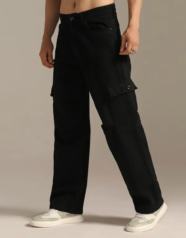 DI_LUSSO_Men_Wide_fit_cargo_Distressed_Cotton_Canvas_Denim