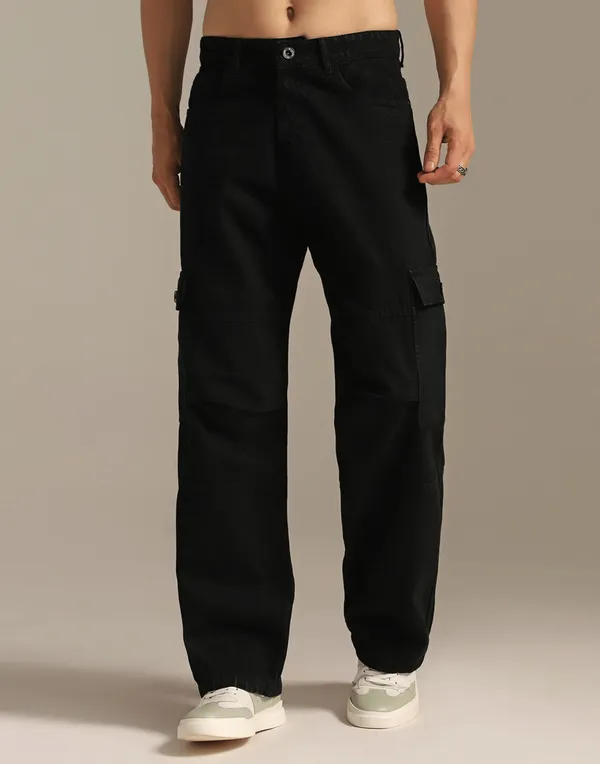 DI_LUSSO_Men_Wide_fit_cargo_Distressed_Cotton_Canvas_Denim