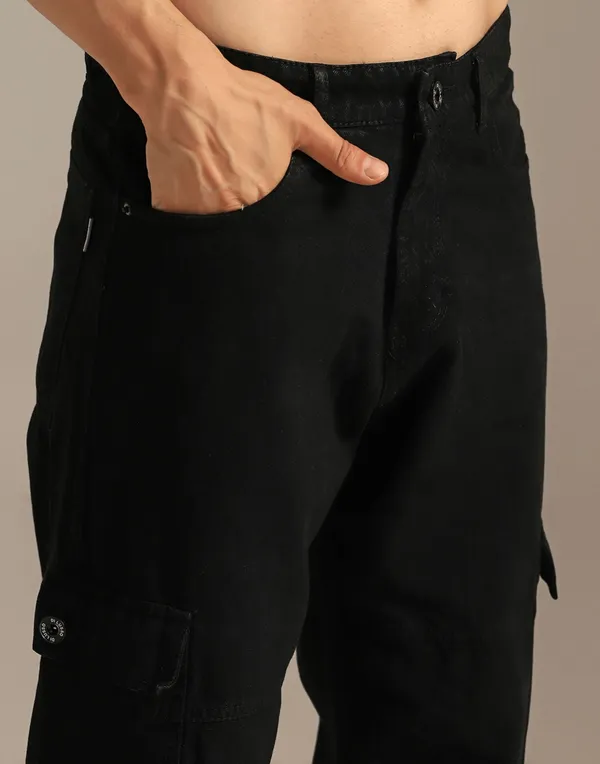 DI_LUSSO_Men_Wide_fit_cargo_Distressed_Cotton_Canvas_Denim