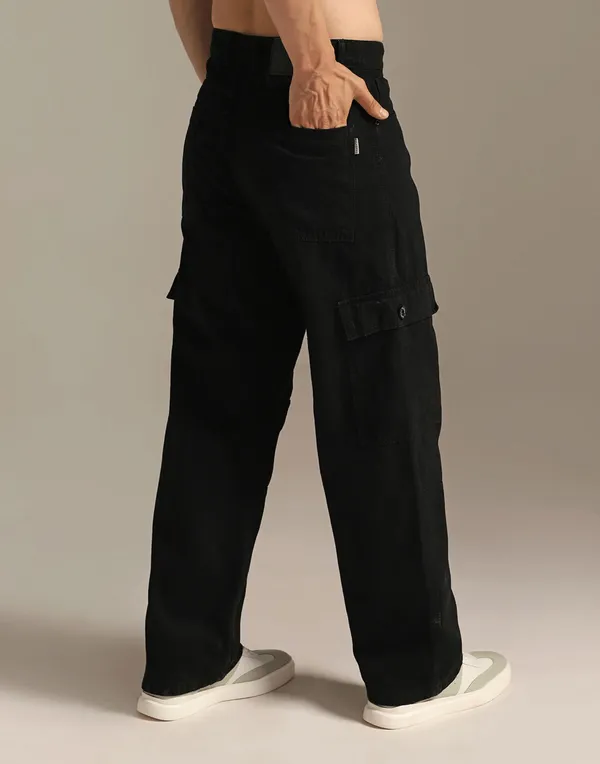 DI_LUSSO_Men_Wide_fit_cargo_Distressed_Cotton_Canvas_Denim