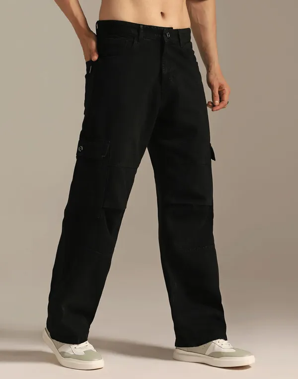 DI_LUSSO_Men_Wide_fit_cargo_Distressed_Cotton_Canvas_Denim