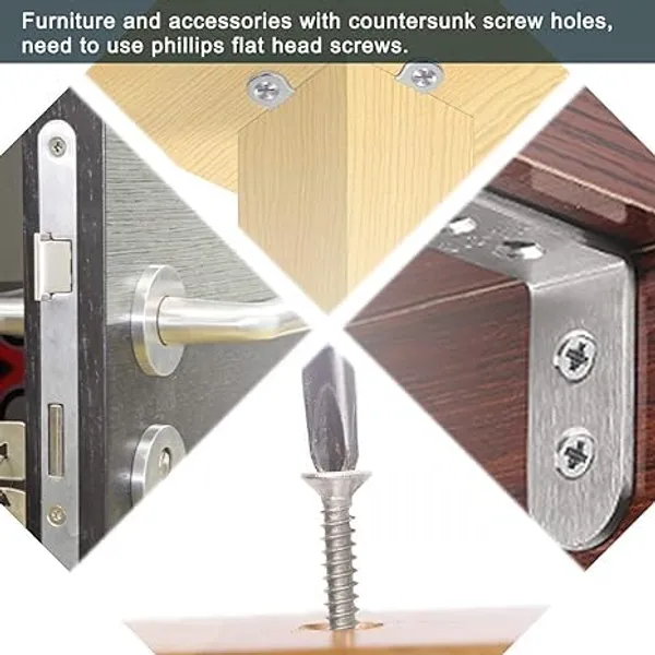 Silver___Candela_Stainless_Steel_1.5_Inch_Screw_(_Glossy_Standard_Size)_-100_Pieces
