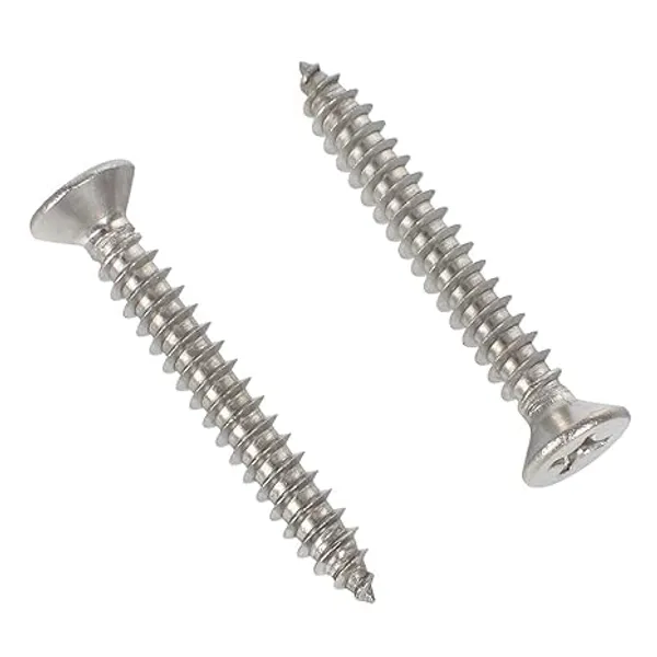 Silver___Candela_Stainless_Steel_1.5_Inch_Screw_(_Glossy_Standard_Size)_-100_Pieces