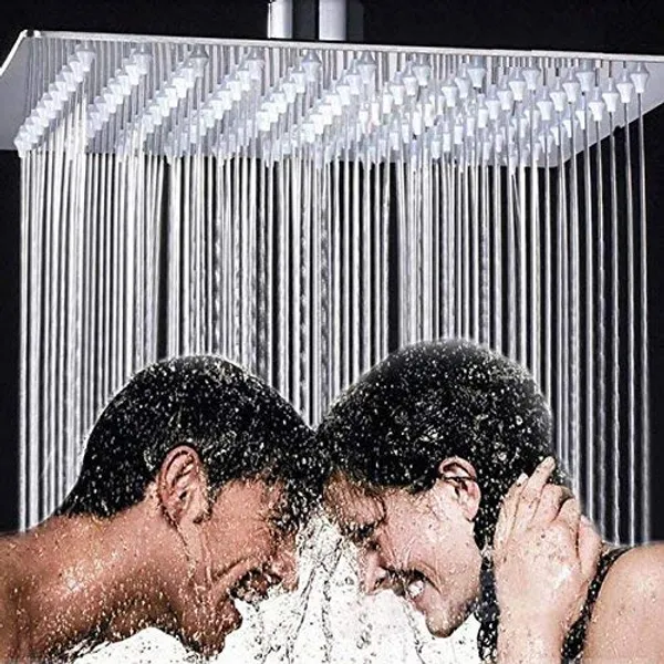 RSP_Quality_bit_®_Stainless_Steel_Ultra_Slim_Overhead_Shower_(8_x_8_Inch,_Silver)