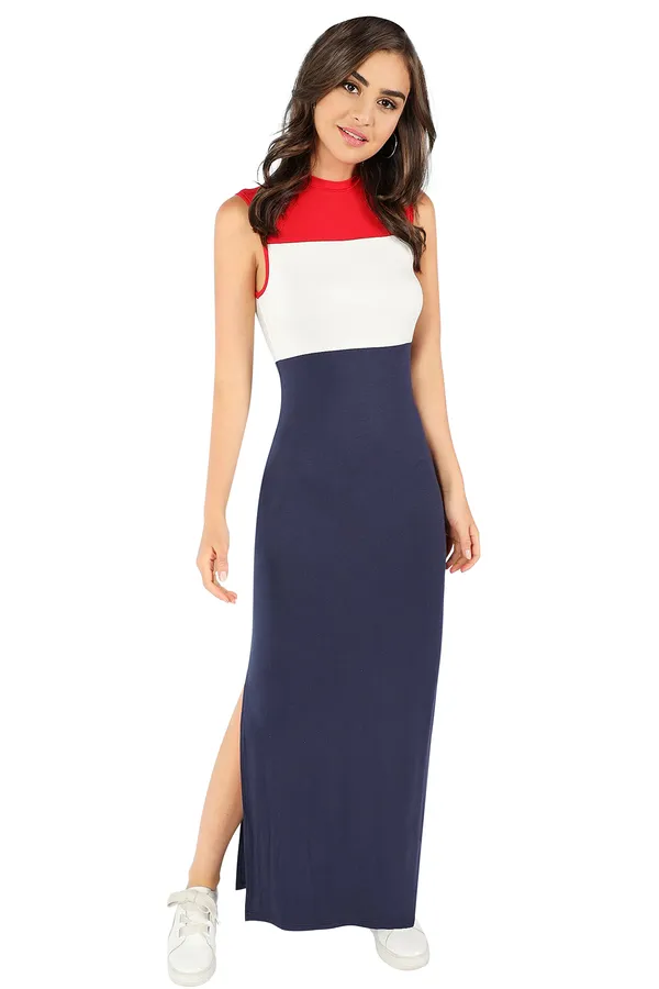 Red__Stretchable_Knitting_Dress_for_Women