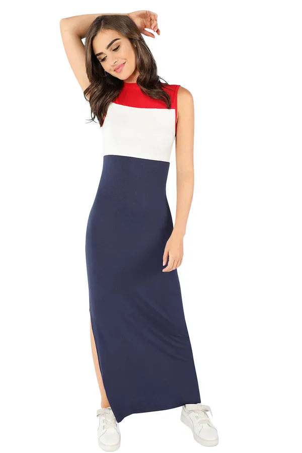 Red__Stretchable_Knitting_Dress_for_Women