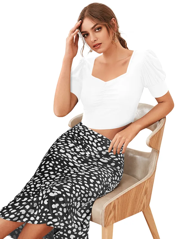 White_Polyester_Knitting_Tops_for_Women