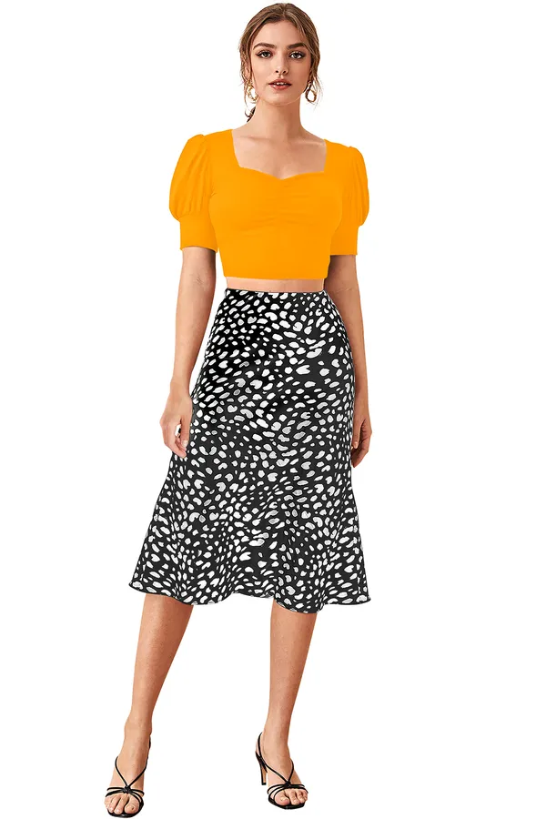Yellow_Polyester_Knitting_Tops_for_Women