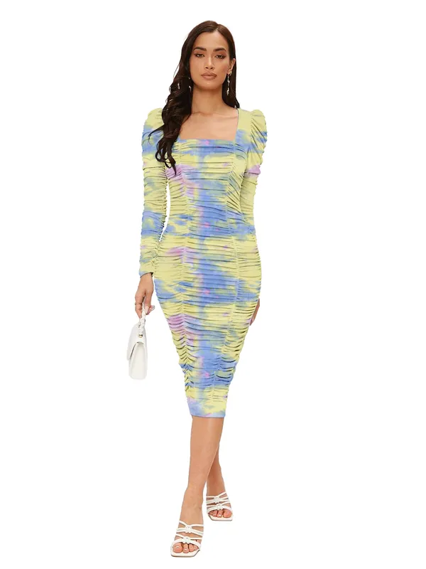 Tie_Print_Polyester_Knitting_Dress_for_Women