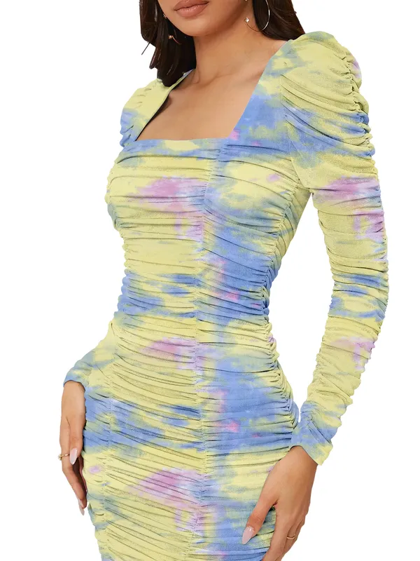 Tie_Print_Polyester_Knitting_Dress_for_Women