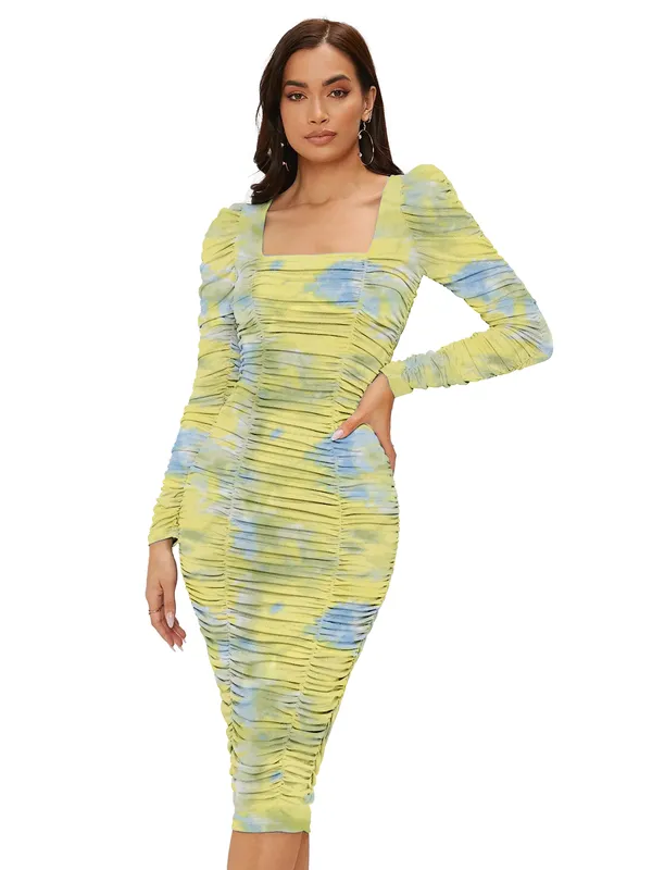 Tie_Print_Polyester_Knitting_Dress_for_Women