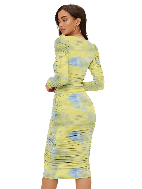 Tie_Print_Polyester_Knitting_Dress_for_Women
