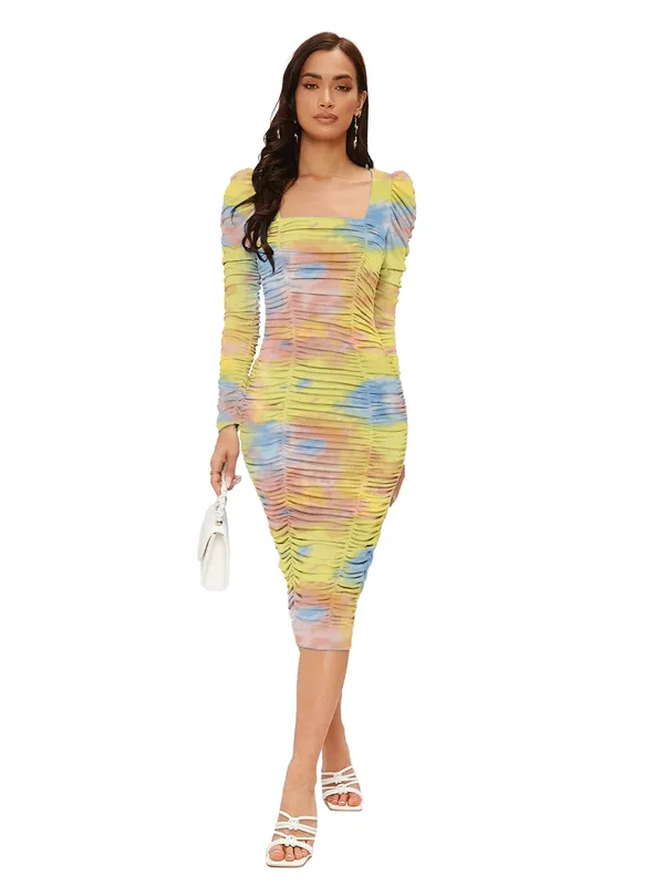 Tie_Print_Polyester_Knitting_Dress_for_Women