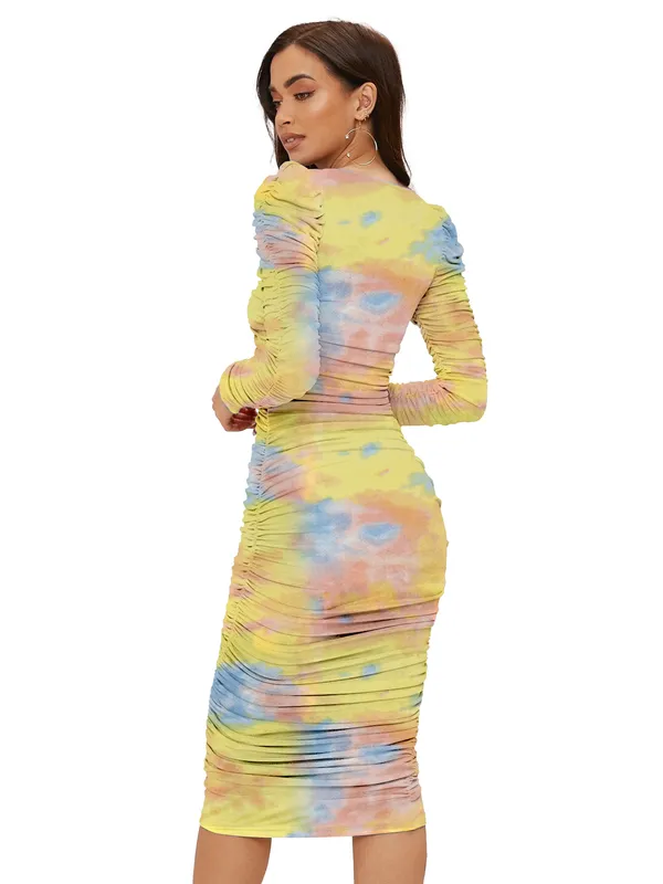 Tie_Print_Polyester_Knitting_Dress_for_Women