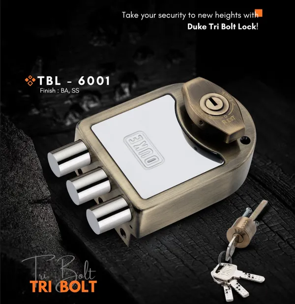 TRI-Bolt_(TBL-6001)_2CK_(Opertaed_Both_Side)_with_Four_high-Grade_Brass_Computer_Keys_That_Ensure_Long-Lasting,_Smooth_Operation__The_Lock_Body_Comes_with_an_Attached_Stainless_Steel_Plate.