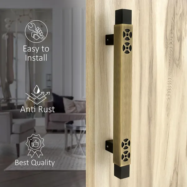Pack_Of_2_Duke_Locks_Premium_Antique_Brass_Finish_Main_Door_Pull_Handle_Elegant_Matte_Black_Accents_Radial_Cut_Out_Design_Sophisticated_Entrance_Hardware_For_Home_And_Office_Doors_Size_12_Inch