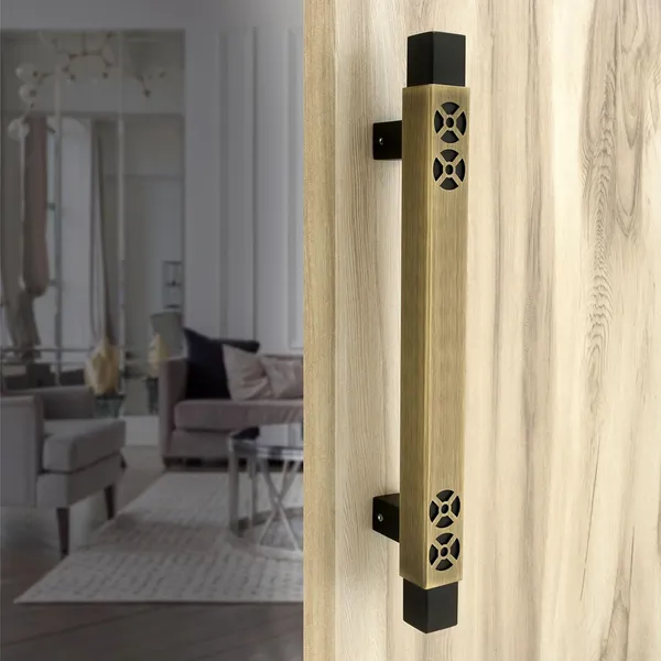 Pack_Of_2_Duke_Locks_Premium_Antique_Brass_Finish_Main_Door_Pull_Handle_Elegant_Matte_Black_Accents_Radial_Cut_Out_Design_Sophisticated_Entrance_Hardware_For_Home_And_Office_Doors_Size_12_Inch