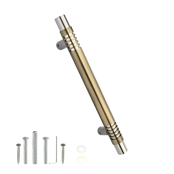 Pack_Of_2_Premium_Stainless_Steel_Main_Door_Handle_Antique_Brass_Chrome_Finish_Modern_Round_T_Bar_Pull_Handle_For_Wooden_Doors_Gates_And_Offices_Anti_Rust_Heavy_Duty_Design_Size_12_Inch