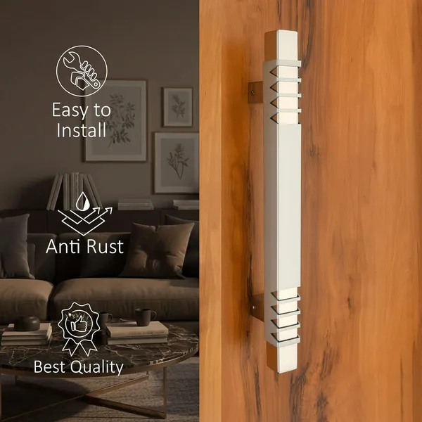 Pack_Of_2_Duke_Modern_Square_Main_Door_Handle_Elegant_Ribbed_Designer_Pull_For_Internal_External_Wooden_Doors_Heavy_Duty_Corrosion_Resistant_Satin_Chrome_Finish_Size_12_Inch_Pack_Of_2