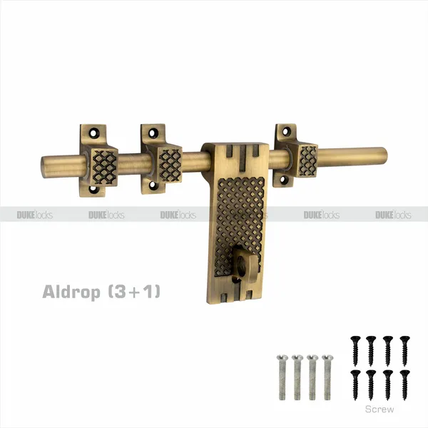 DUKE_Aldrop_Sqaure_(3+1)_12_inch_Antique_Brass_Finish
