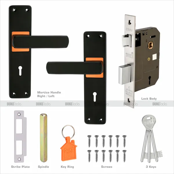 DUKE_Mortice_Door_Lock_Set_650_BLACK_BIG_(8_INCH)_200MM