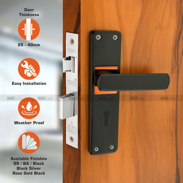 DUKE_Mortice_Door_Lock_Set_650_BLACK_BIG_(8_INCH)_200MM