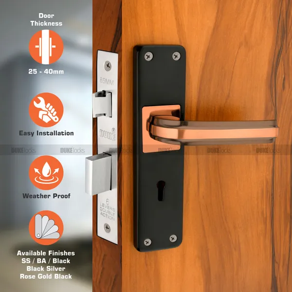 DUKE_Mortice_Door_Lock_Set_653_BLACK_BIG_(8_INCH)_200MM