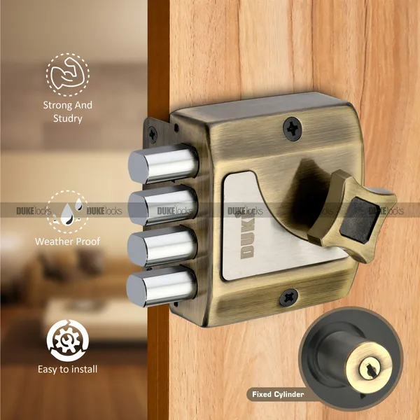 DUKE_QAUDBOLT_MINI_DOOR_LOCK_ANTIQUE_BRASS__WITH_3_BRASS_ULTRA_KEYS