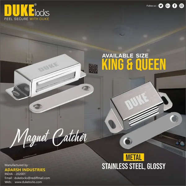 Duke_Stainless_Steel_Magnet_Catcher_With_Fitting_Screw_(Pack_of_10_Piece)