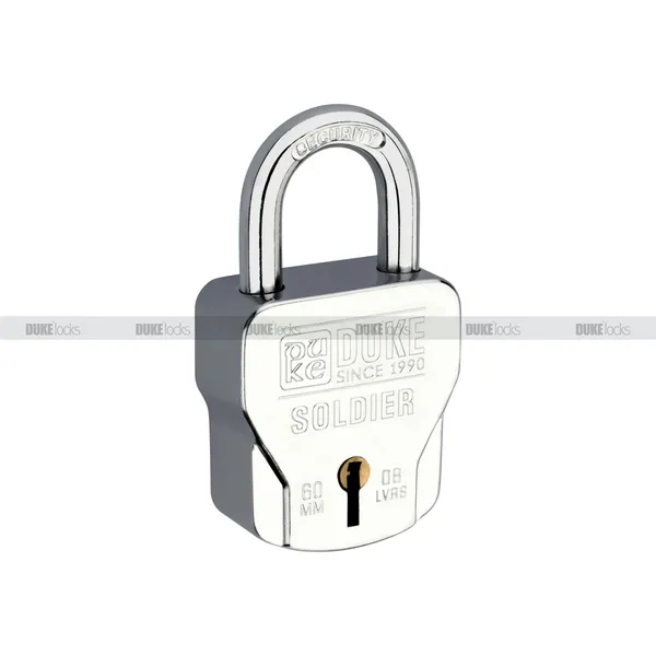 PACK_0F_2_-_DUKE_SOLDIER_WITH_4_LOCKING_MECHANISHM_&_WITH_4_KEYS_-_SIZE_60MM_-_SQAURE_PADLOCKS_-_CHROME_SS_FINISH_-_SUITABLE_FOR_ALL_MAIN_DOORS