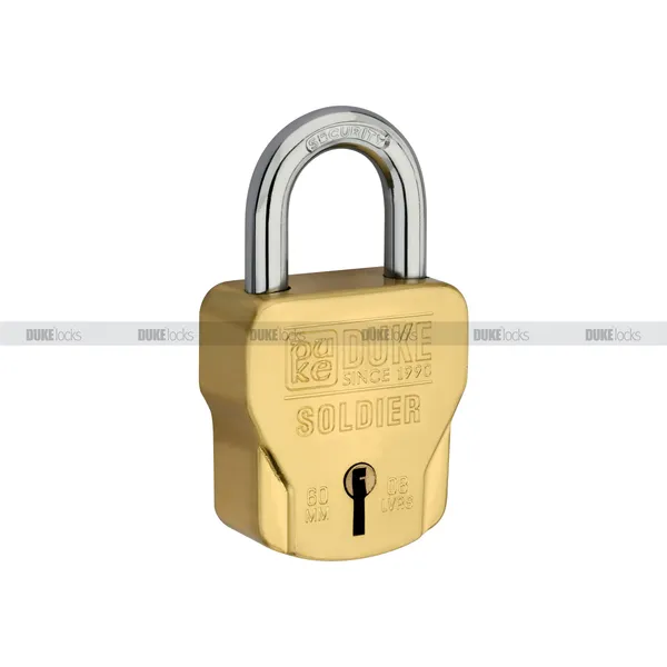 PACK_0F_2_-_DUKE_SOLDIER_WITH_4_LOCKING_MECHANISHM_&_WITH_4_KEYS_-_SIZE_60MM_-_SQAURE_PADLOCKS_-_GOLD_FINISH_-_SUITABLE_FOR_ALL_MAIN_DOORS