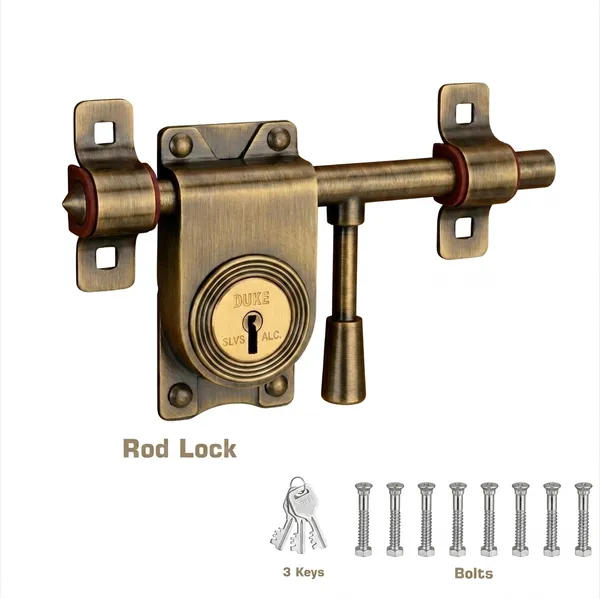 PACK_OF_1_-__DUKE_ALDROP_LOCK_ANTIQUE_BRASS_FINISH_WITH_3_KEYS