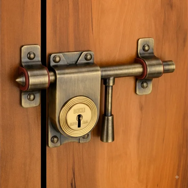 PACK_OF_1_-__DUKE_ALDROP_LOCK_ANTIQUE_BRASS_FINISH_WITH_3_KEYS