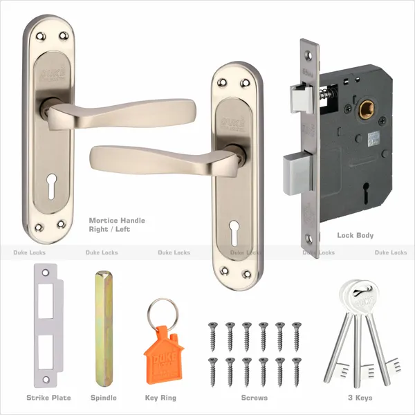 2_Tone_Finish_Mortise_Lock_Set__with_2_Handles,_3_CP_Finish_Keys,_Screws_&_Spindle_-_Mortice_Lock_Set_with_Handle_Door_Lock_Handle_Set_for_Home,_Office,_Hotel
