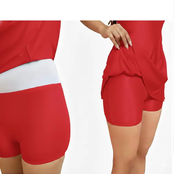 Red_Polyester_Spandex_And_Nylon_Swimwear_For_Girls
