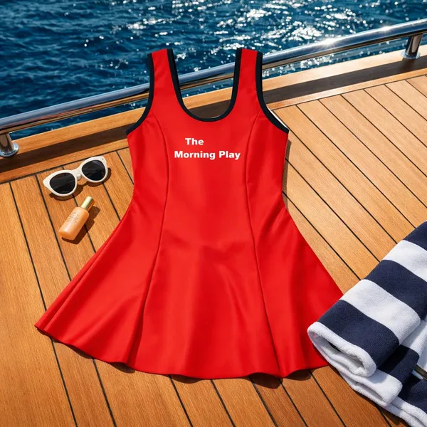 Red_Polyester_Spandex_And_Nylon_Swimwear_For_Girls