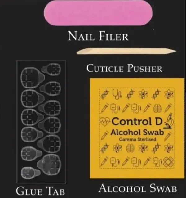 Set_Of_14Pc,_Press-On_Long_Almond_Maroon_&_White_Glitter,_Glossy_Finsih,_Nail_Extensions,_With_Free_Glue_Kit