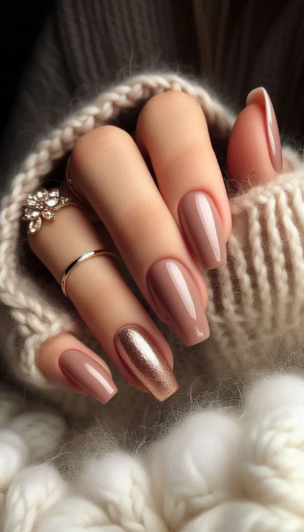 Set_Of_14Pc,_Short_Coffin_Press-on_Nails,_Pink_Rosegold_Giltter_Finish_With_Free_Glue_Kit