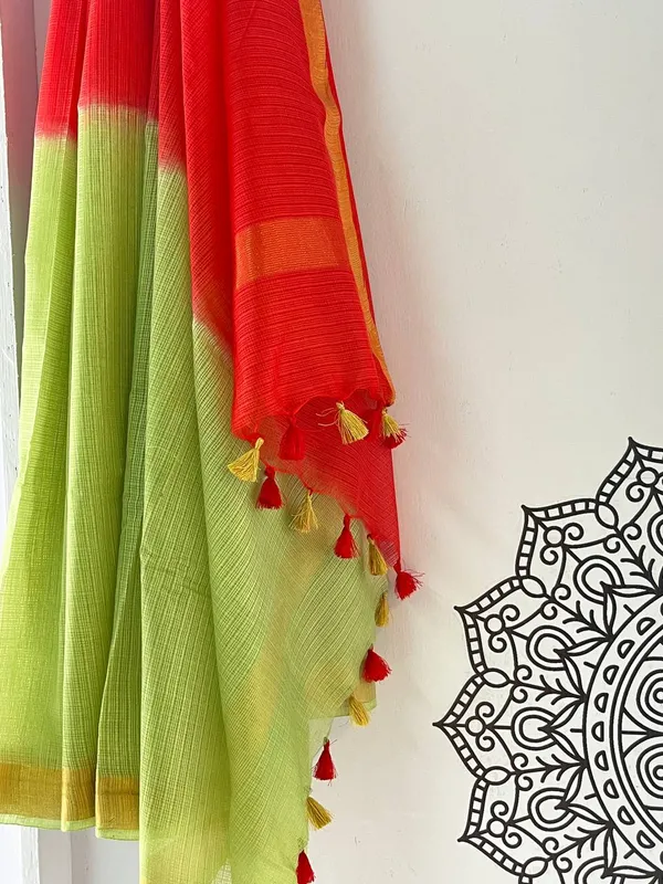 Red_Green_Kota_Silk_Cotton_Saree