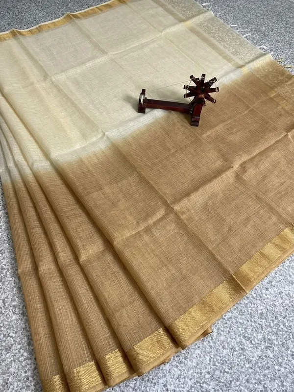 Beige_Gold_Kota_Silk_Cotton_Saree_with_Elegant_Zari_Border