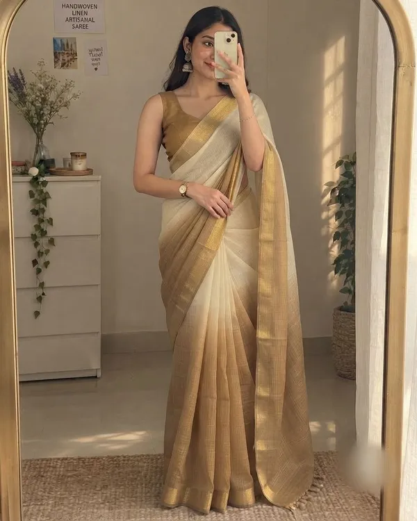Beige_Gold_Kota_Silk_Cotton_Saree_with_Elegant_Zari_Border