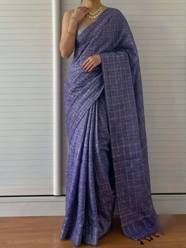 Blue_Khadi_Cotton_Silk_Saree