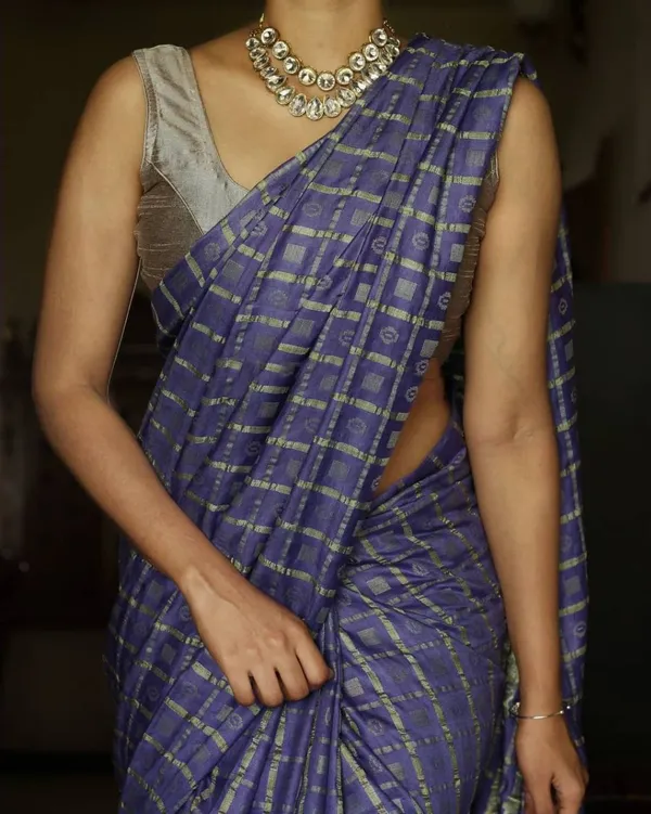Blue_Khadi_Cotton_Silk_Saree
