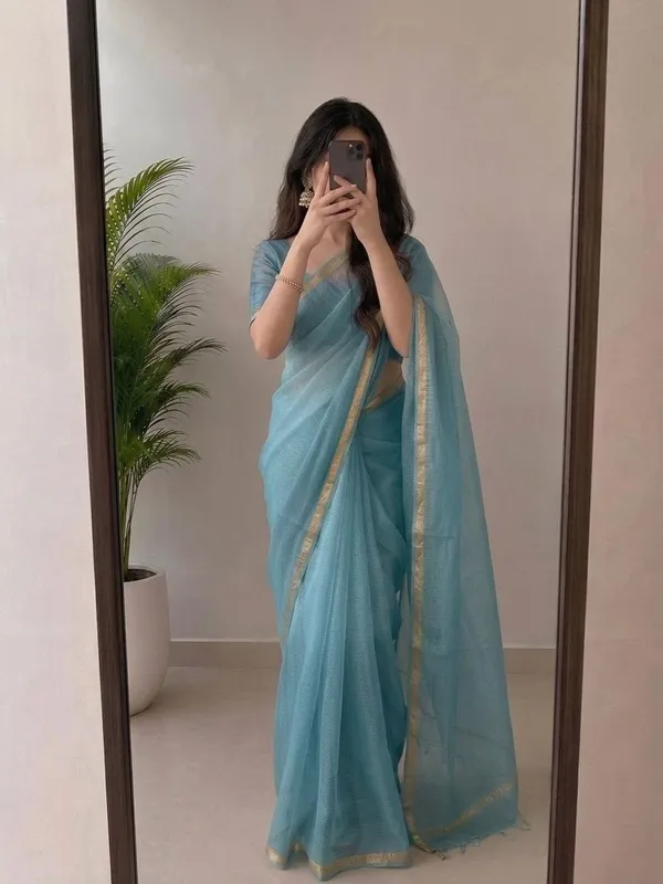 Elegant_Sky_Blue_Kota_Doria_Silk_Saree_with_Woven_Zari_Golden_Border